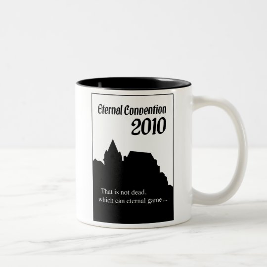 That is not dead, which can eternal game... zweifarbige tasse