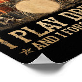 That Is What I Do I Play Drums And Know Funny Poster (Ecke)