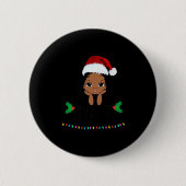 That Melanin Christmas Mrs. Claus Santa Black Peek Button (Vorderseite)
