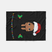That Melanin Christmas Mrs. Claus Santa Black Peek Fleecedecke (Vorderseite (Horizontal))