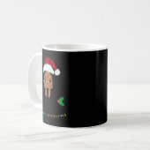 That Melanin Christmas Mrs. Claus Santa Black Peek Kaffeetasse (Vorderseite Links)