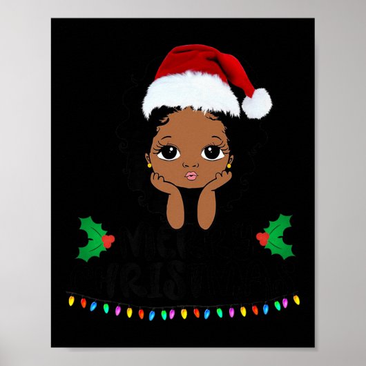 That Melanin Christmas Mrs. Claus Santa Black Peek Poster (Vorne)