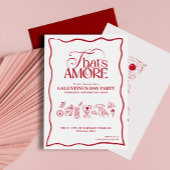 “That’s Amore” GALENTINES Red Party Invitation Einladung