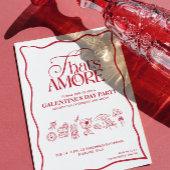 “That’s Amore” GALENTINES Red Party Invitation Einladung