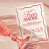 “That’s Amore” GALENTINES Red Party Invitation Einladung