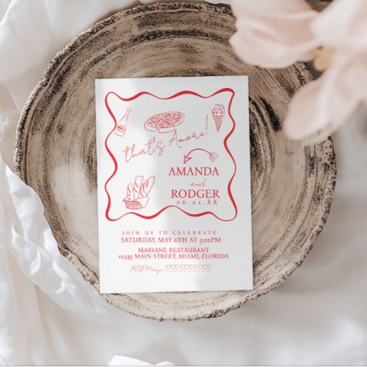 That’s Amore Italian Doodles Wedding Einladung