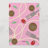 That’s Amore Italian Pasta Wedding Einladung (Rückseite)