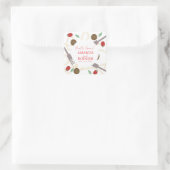 That’s Amore Italian Pasta Wedding Quadratischer Aufkleber (Tasche)