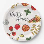 That’s Amore Italian Pizza and Pasta Bridal Shower Pappteller (Vorderseite)