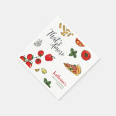 That’s Amore Italian Pizza and Pasta Bridal Shower Serviette (Ecke)