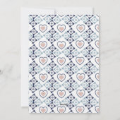 That’s Amore Italian Tiles Hearts Wedding Einladung (Rückseite)
