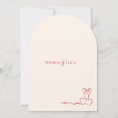 That’s Amore Italian Whimsical hand drawn Wedding Einladung (Rückseite)