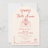 That’s Amore Italian Whimsical hand drawn Wedding Einladung (Vorderseite)
