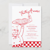 That’s Amore Pizza Rehearsal Dinner Invite Einladung (Vorderseite)