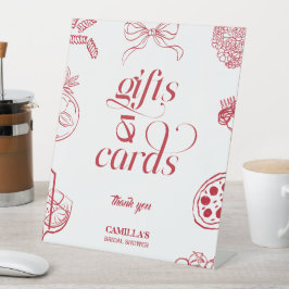 That’s Amore Red Bridal Shower cards and gifts Sockelschild