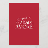 That’s Amore Red Bridal Shower Einladung (Rückseite)