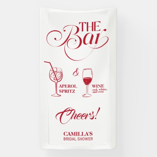 That’s Amore Red Bridal Shower Mimosa Bar Banner (Vertikal)