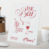 That’s Amore Red Bridal Shower Mimosa Bar Sockelschild (In Situ)