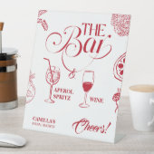 That’s Amore Red Bridal Shower Mimosa Bar Sockelschild (In Situ)