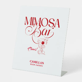 That’s Amore Red Bridal Shower Mimosa Bar Sockelschild
