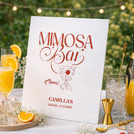 That’s Amore Red Bridal Shower Mimosa Bar Sockelschild