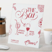 That’s Amore Red Bridal Shower Mimosa Bar Sockelschild (In Situ)