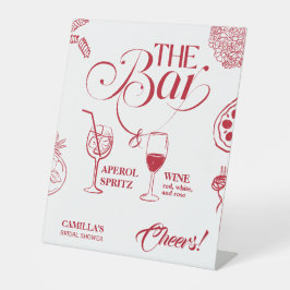That’s Amore Red Bridal Shower Mimosa Bar Sockelschild