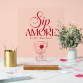 That’s Amore Red hand drawn Bridal Shower Acrylschild (Hochzeit)