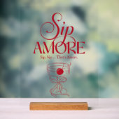 That’s Amore Red hand drawn Bridal Shower Acrylschild (Neutral)