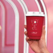 That’s Amore Red hand drawn Bridal Shower Pappbecher