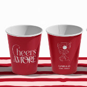 That’s Amore Red hand drawn Bridal Shower Pappbecher
