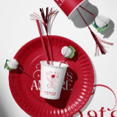 That’s Amore Red script Bridal Shower Pappteller