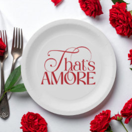 That’s Amore Red script Bridal Shower Pappteller
