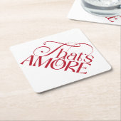 That’s Amore Red script Bridal Shower Untersetzer (angewinkelt)