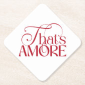 That’s Amore Red script Bridal Shower Untersetzer (Vorderseite)