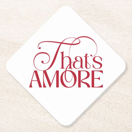 That’s Amore Red script Bridal Shower Untersetzer (Vorderseite)
