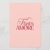 That’s Amore Red soft pink Bridal Shower invite Einladung (Rückseite)