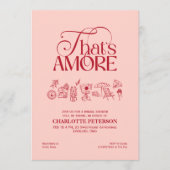 That’s Amore Red soft pink Bridal Shower invite Einladung (Vorderseite)