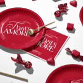 That’s Amore Red typography Bridal Shower napkin Serviette