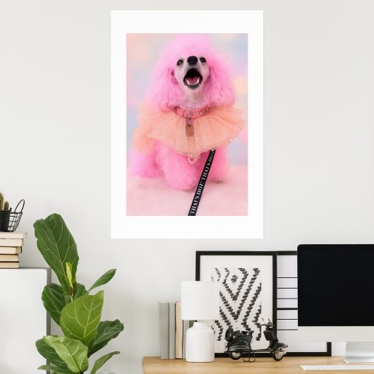 That’s Hot That’s Pink Retro Kawaii Poodle Poster (Heimbüro)