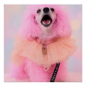 That’s Hot That’s Pink Retro Kawaii Poodle Poster (Vorderseite)