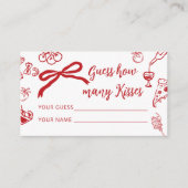 That'a Amore How many kisses bridal Shower game Begleitkarte (Vorderseite)