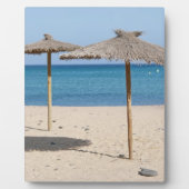 Thatch Beach Umbrellas Fotoplatte (Vorderseite)