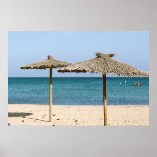 Thatch Beach Umbrellas Poster (Vorne)