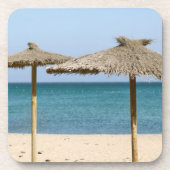 Thatch Beach Umbrellas Untersetzer (Vorderseite)