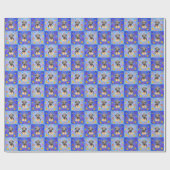Thatch Border Terrier Patchwork-Muster Geschenkpapier (Flach)