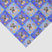 Thatch Border Terrier Patchwork-Muster Seidenpapier (Detail)