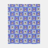 Thatch Border Terrier patchwork Pattern Fleecedecke (Vorderseite)