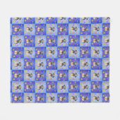 Thatch Border Terrier patchwork Pattern Fleecedecke (Vorderseite (Horizontal))
