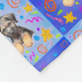 Thatch Border Terrier patchwork Pattern Fleecedecke (Ecke)